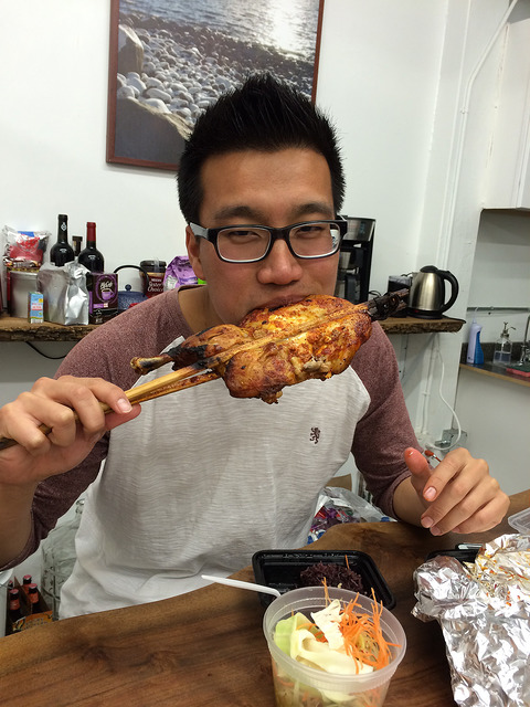 Alex eats Chicken
