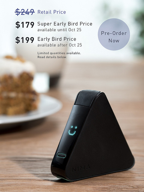 Nima Pre-Order image with pricing of $179 for Super Early Bird good until 10/25/2015 followed by $199 until limited quantities run out.