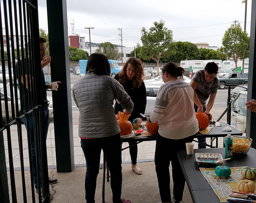 Decorating for the Teal Pumpkin Project